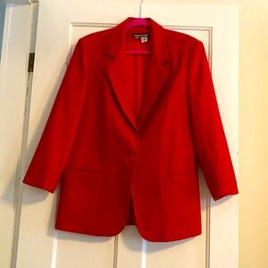 Red woolen blazer, vintage